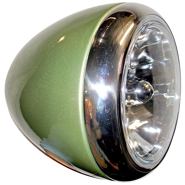 POLISHED ALUMINUM - Headlight Adapter - Stock Beauty Ring -  8-1/8