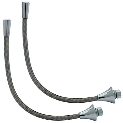 Headlight Wire Conduit - Headlight to Cowl - Polished Aluminum (pair)