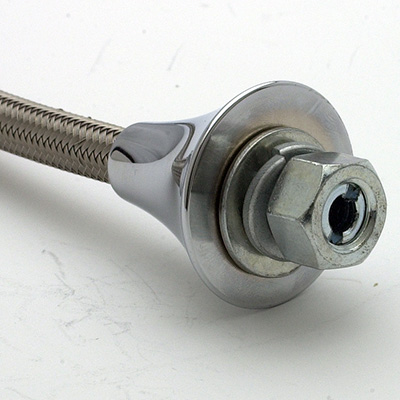 Headlight Wire Conduit - Headlight to Cowl - Chrome (pair)