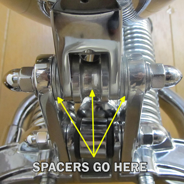 CHROME - Headlight Spacer Kit - Headwinds Headlight to Badlands Lowering Headlight Mount - Springer