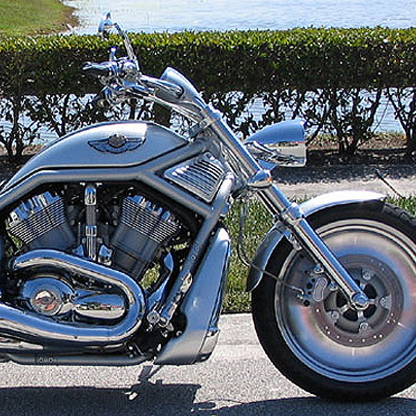 POLISHED ALUMINUM - BULLET / ROCKET Headlight Mount - V-Rod VRSC