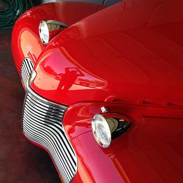 Headlight Mount - Chevy Master Deluxe '40 - Radiator Cowl - Side Mount - Chrome (pair)