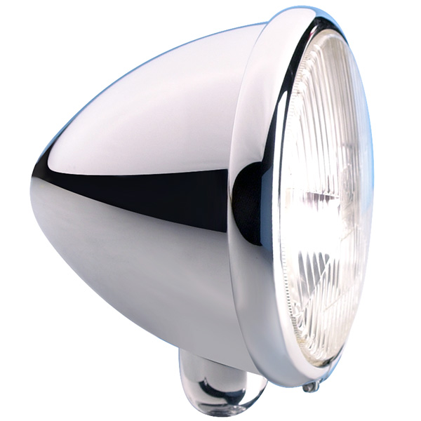 Headwinds: CHROME - STANDARD BULLET - 5-3/4" Headlight Housing - Street