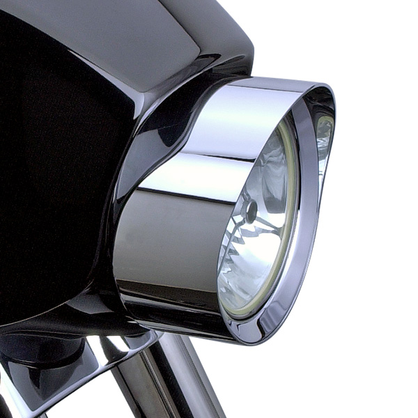 Headwinds POLISHED ALUMINUM EXTENDED Headlight Bezel 7"