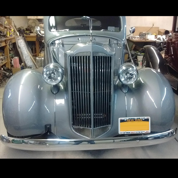 POLISHED ALUMINUM - Headlight Adapter - Packard '37 115C & 120 - 7-31/32