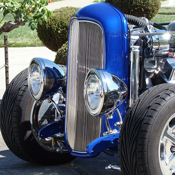 POLISHED ALUMINUM - Headlight Adapter - Ford - 8-7/8