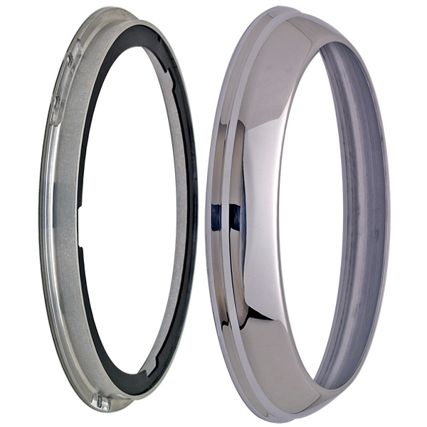 POLISHED ALUMINUM - Headlight Adapter - Chrysler, Dodge, Plymouth - 8-1/8