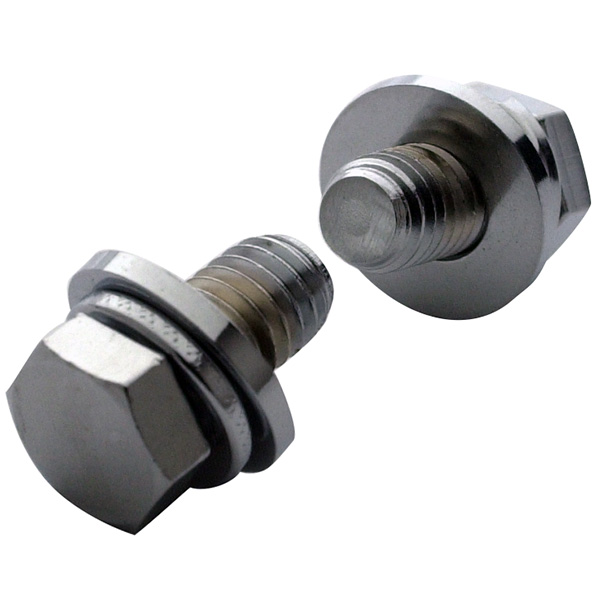 CHROME HEX HEAD - 3/8-16 x 3/4