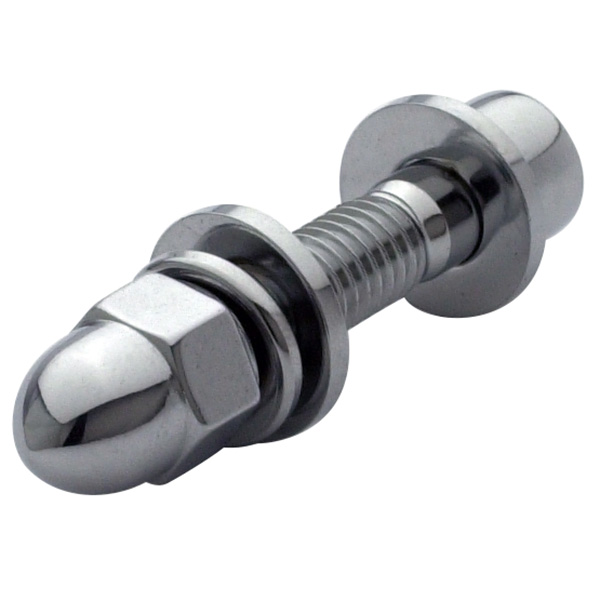 CHROME SOCKET HEAD & ACORN NUT - 3/8-16 x 2