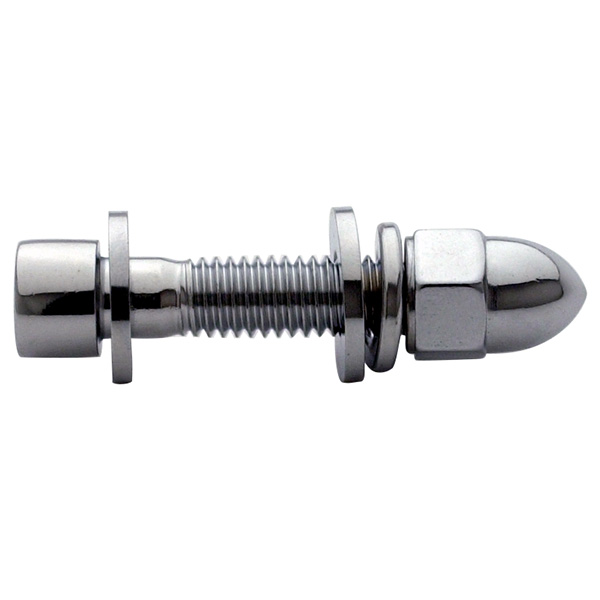 CHROME SOCKET HEAD & ACORN NUT - 3/8-16 x 2