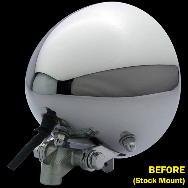 CHROME - Headlight Spacer Kit - Stock Springer Headlight to Headwinds Mount (pair)