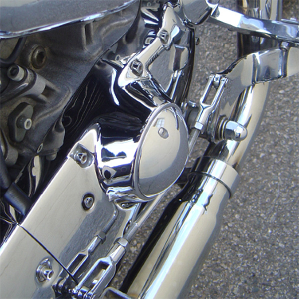 CHROME - 2-Hole - EVO Motor - Points Cover - Smooth