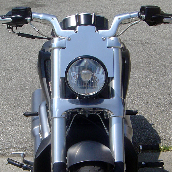 POLISHED ALUMINUM - BULLET Headlight - Tree Cover/Cowl - V-Rod