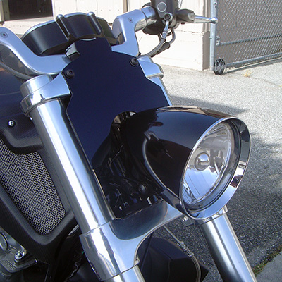 GLOSS BLACK - ROCKET Headlight - Tree Cover/Cowl - V-Rod